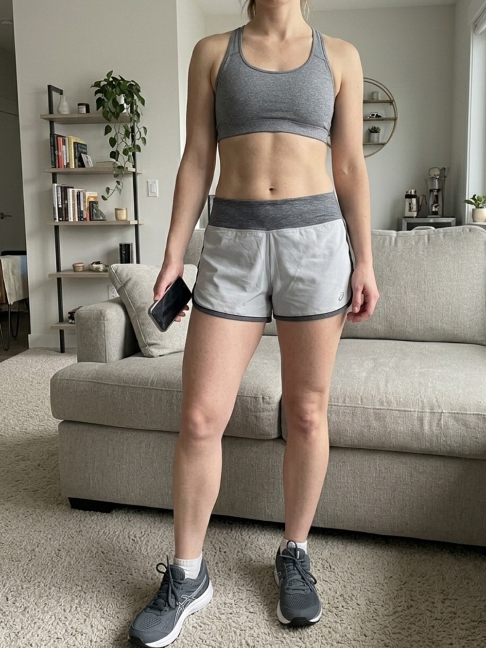Asics Gray Athletic Shorts